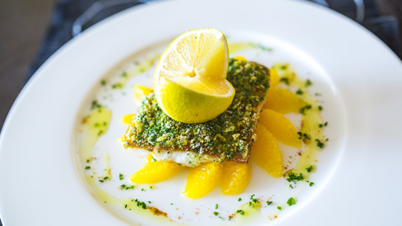Pan Seared Nile Perch With A Citrus Crust