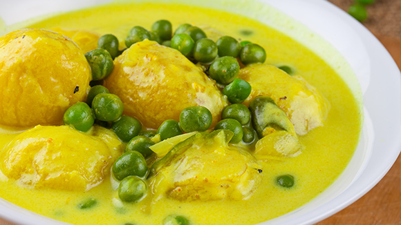 Baby Potato and Green Pea Curry