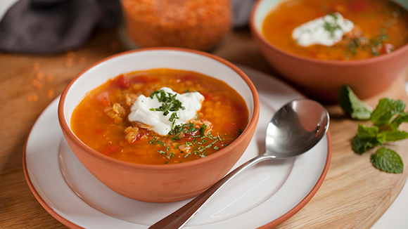 Lentil and tomato soup