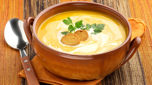 Sri Lankan Style Curried Sweet Potato Soup